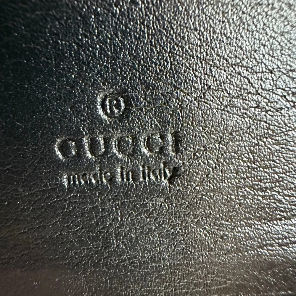Gucci Guccissima Wallet Designer Minimalist OS Y2K 2000s Black Quie Luxury